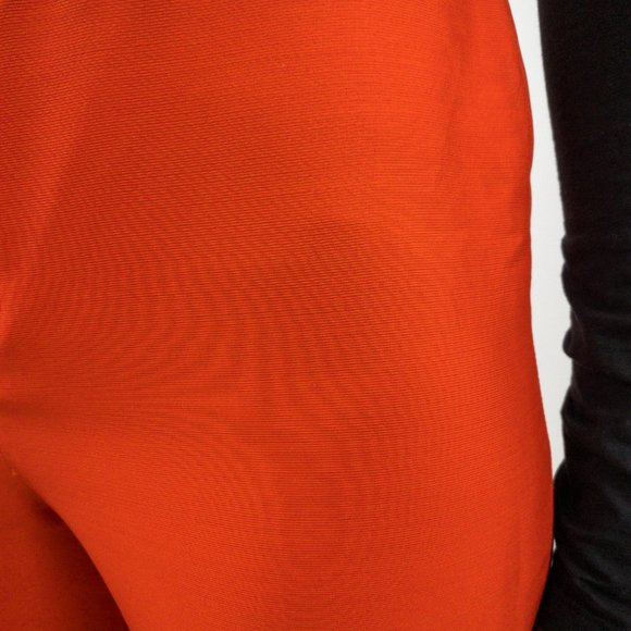 Vintage 90s S Silk Wool Slim Trousers Red - Picture 2 of 7